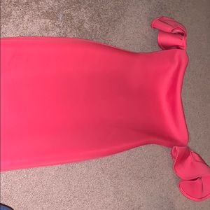 Corral scuba material dress